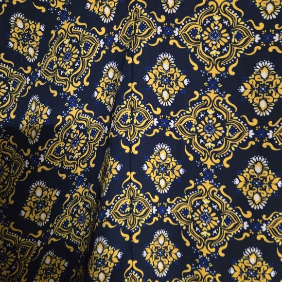 41 Hawthorn Gold And Blue 3/4 Sleeve Women's Blouse Large - Picture 4 of 6